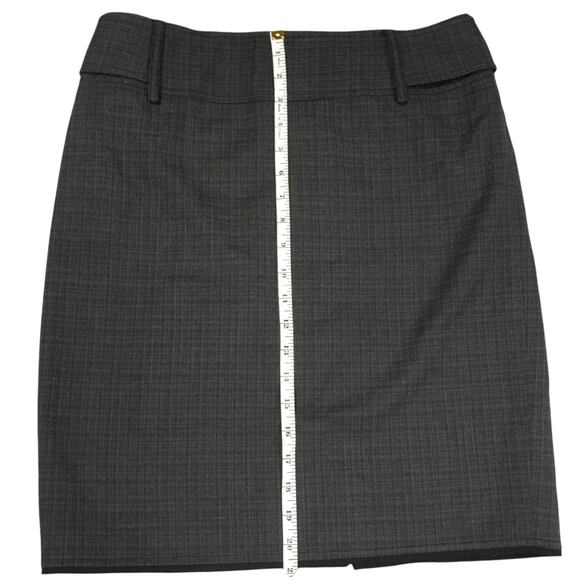Elie Tahari Pencil Skirt Virgin Wool Blend Mini Gray Career Wear Women's 6 Work - Picture 8 of 9